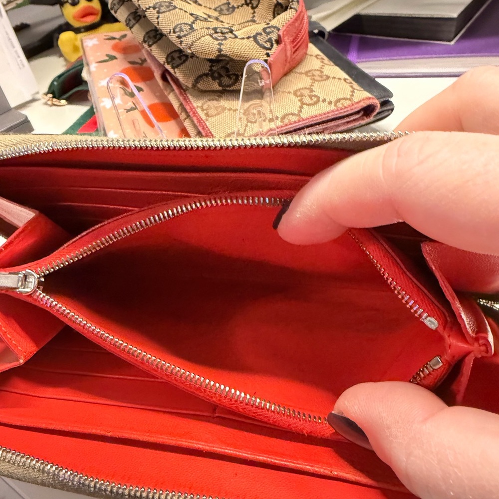 Celine Paris Beige Zip Wallet - Picture 7 of 8
